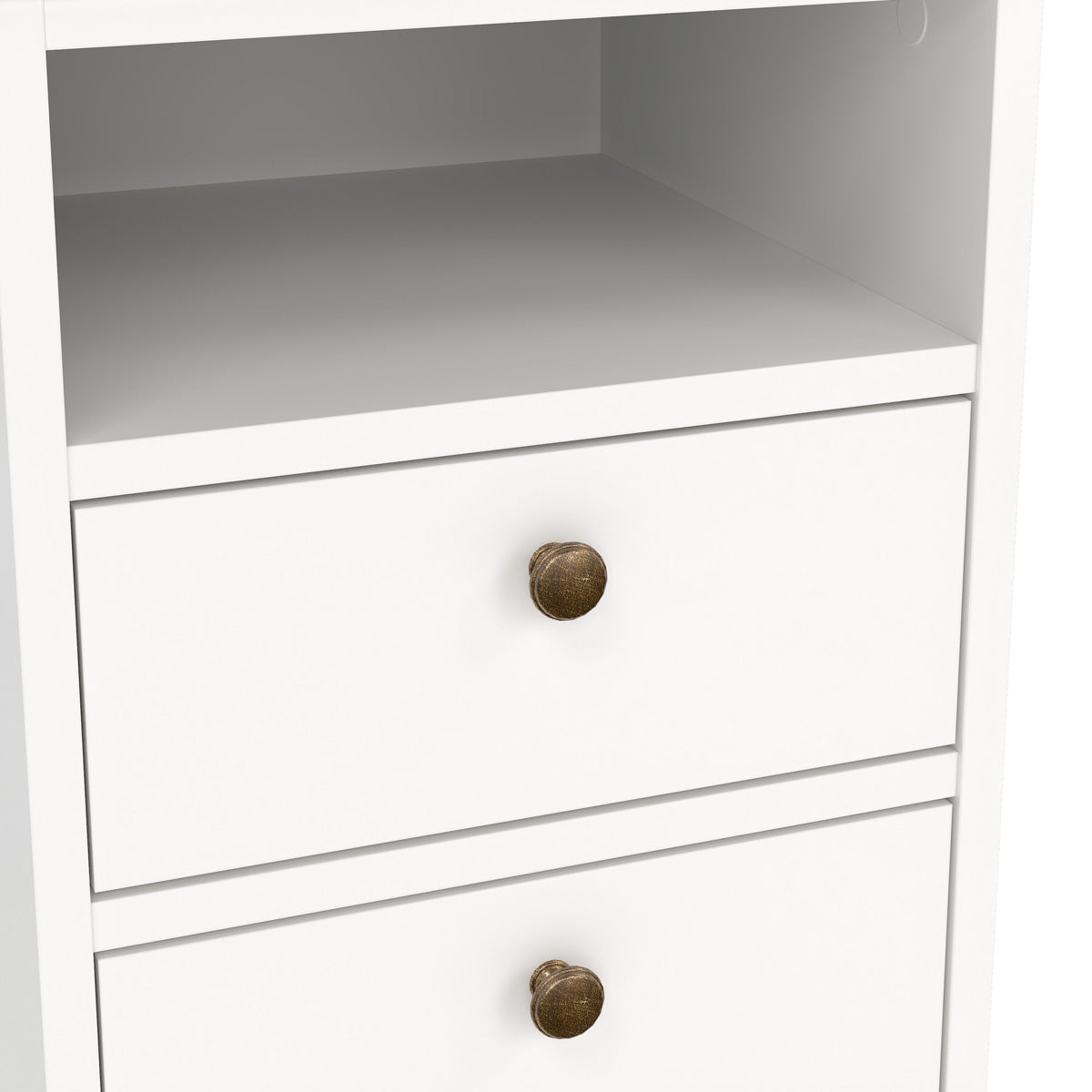 Wooden Bedside Cabinet With 2 Drawers - Paris