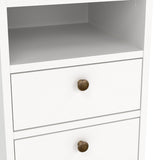 Wooden Bedside Cabinet With 2 Drawers - Paris
