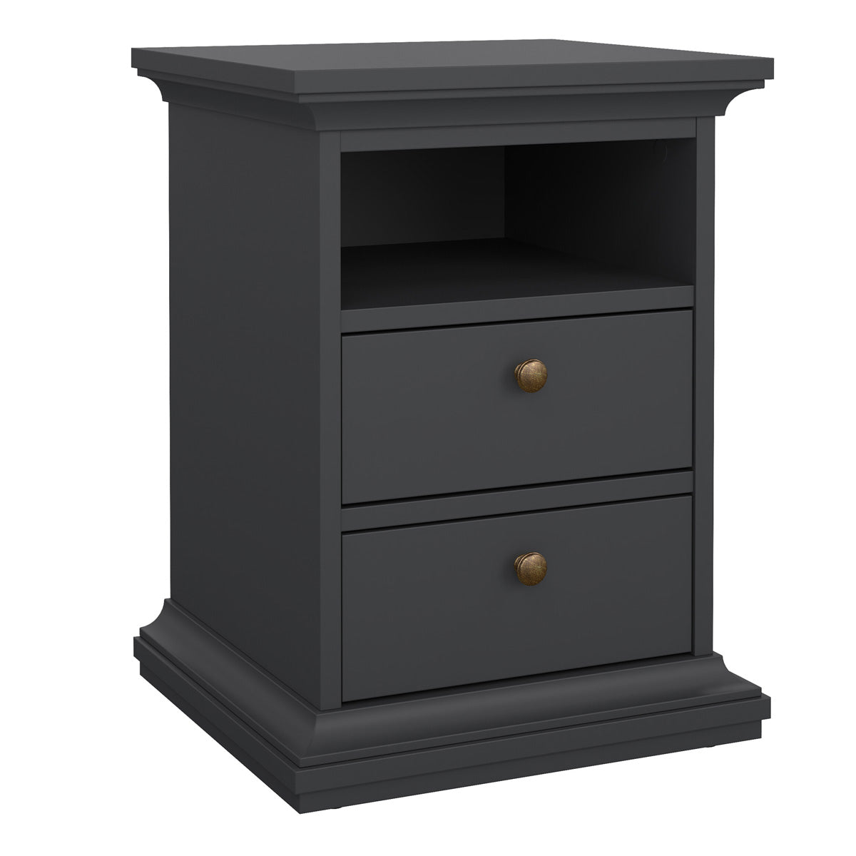 Wooden Bedside Cabinet With 2 Drawers - Paris