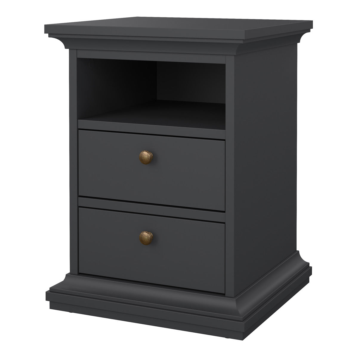 Wooden Bedside Cabinet With 2 Drawers - Paris