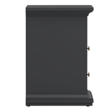 Wooden Bedside Cabinet With 2 Drawers - Paris