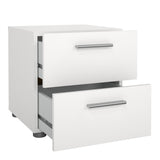 Wooden Bedside Cabinet With 2 Drawers - Pepe