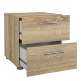 Wooden Bedside Cabinet With 2 Drawers - Pepe