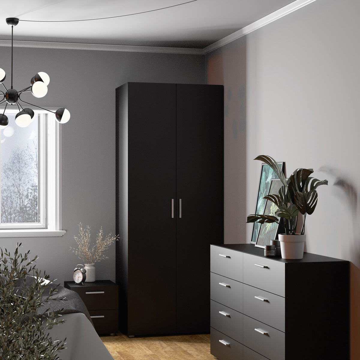 Wooden Bedside Cabinet With 2 Drawers - Pepe