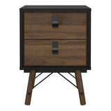 Wooden Bedside Cabinet With 2 Drawers - Ry