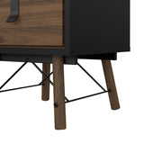 Wooden Bedside Cabinet With 2 Drawers - Ry