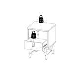 Wooden Bedside Cabinet With 2 Drawers - Ry
