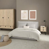 Wooden Bedside Cabinet With 2 Drawers - Ry