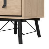 Wooden Bedside Cabinet With 2 Drawers - Ry