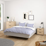 Wooden Bedside Cabinet With 2 Drawers - Sofia