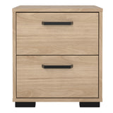 Wooden Bedside Cabinet With 2 Drawers - Sofia