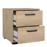 Wooden Bedside Cabinet With 2 Drawers - Sofia