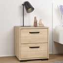 Wooden Bedside Cabinet With 2 Drawers - Sofia