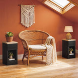 Wooden Bedside Cabinet 20cm Wide With 2 Drawers - Velmora