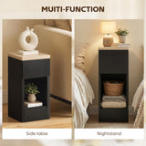 Wooden Bedside Cabinet 20cm Wide With 2 Drawers - Velmora