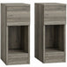 Wooden Bedside Cabinet 20cm Wide With 2 Drawers - Velmora
