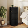 Wooden Bedside Cabinet 25cm Wide With 2 Drawers - Velmora