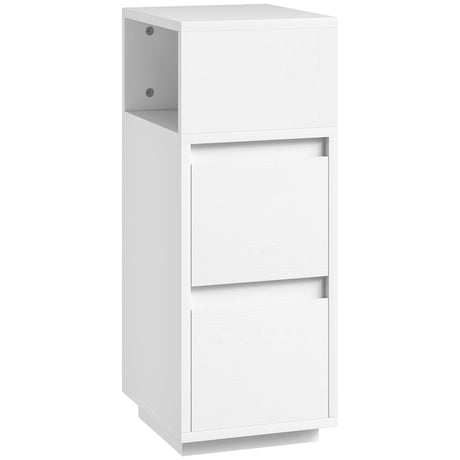 Wooden Bedside Cabinet 25cm Wide With 2 Drawers - Velmora