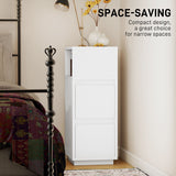 Wooden Bedside Cabinet 25cm Wide With 2 Drawers - Velmora