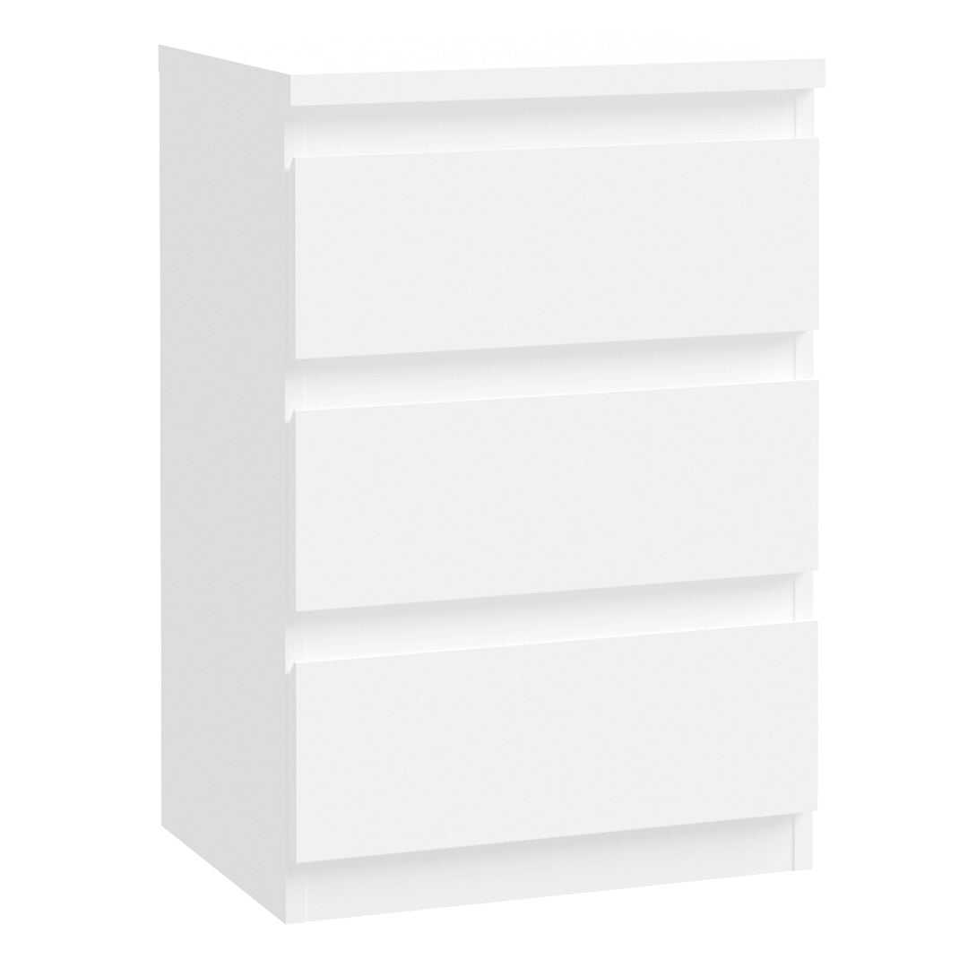 Wooden Bedside Cabinet With 3 Drawers - Edmore