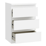Wooden Bedside Cabinet With 3 Drawers - Edmore