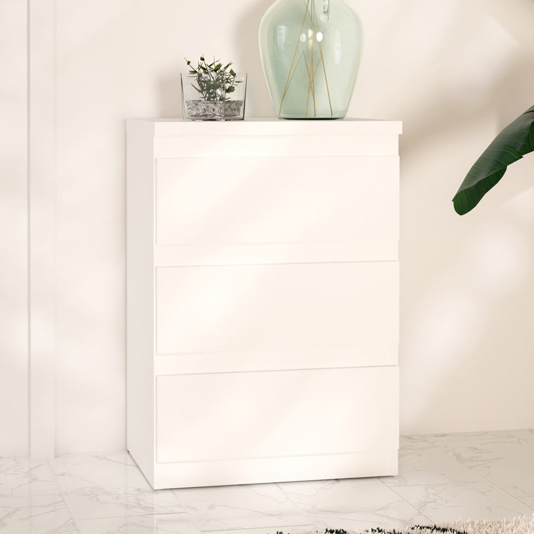 Wooden Bedside Cabinet With 3 Drawers - Edmore