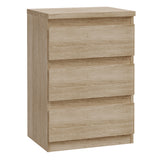 Wooden Bedside Cabinet With 3 Drawers - Edmore