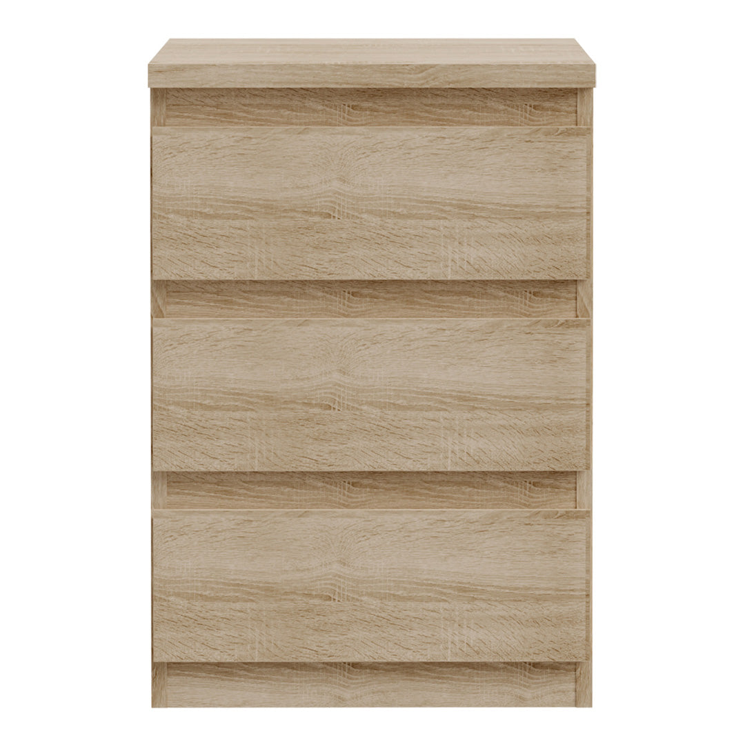 Wooden Bedside Cabinet With 3 Drawers - Edmore