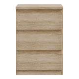 Wooden Bedside Cabinet With 3 Drawers - Edmore