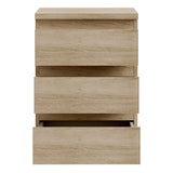 Wooden Bedside Cabinet With 3 Drawers - Edmore