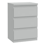 Wooden Bedside Cabinet With 3 Drawers - Edmore