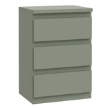 Wooden Bedside Cabinet With 3 Drawers - Edmore