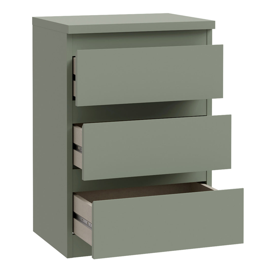 Wooden Bedside Cabinet With 3 Drawers - Edmore