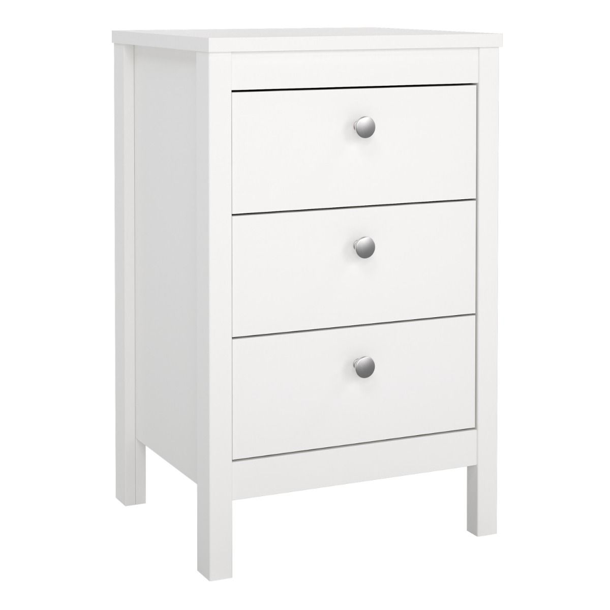 Wooden Bedside Cabinet With 3 Drawers - Madrid