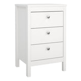 Wooden Bedside Cabinet With 3 Drawers - Madrid