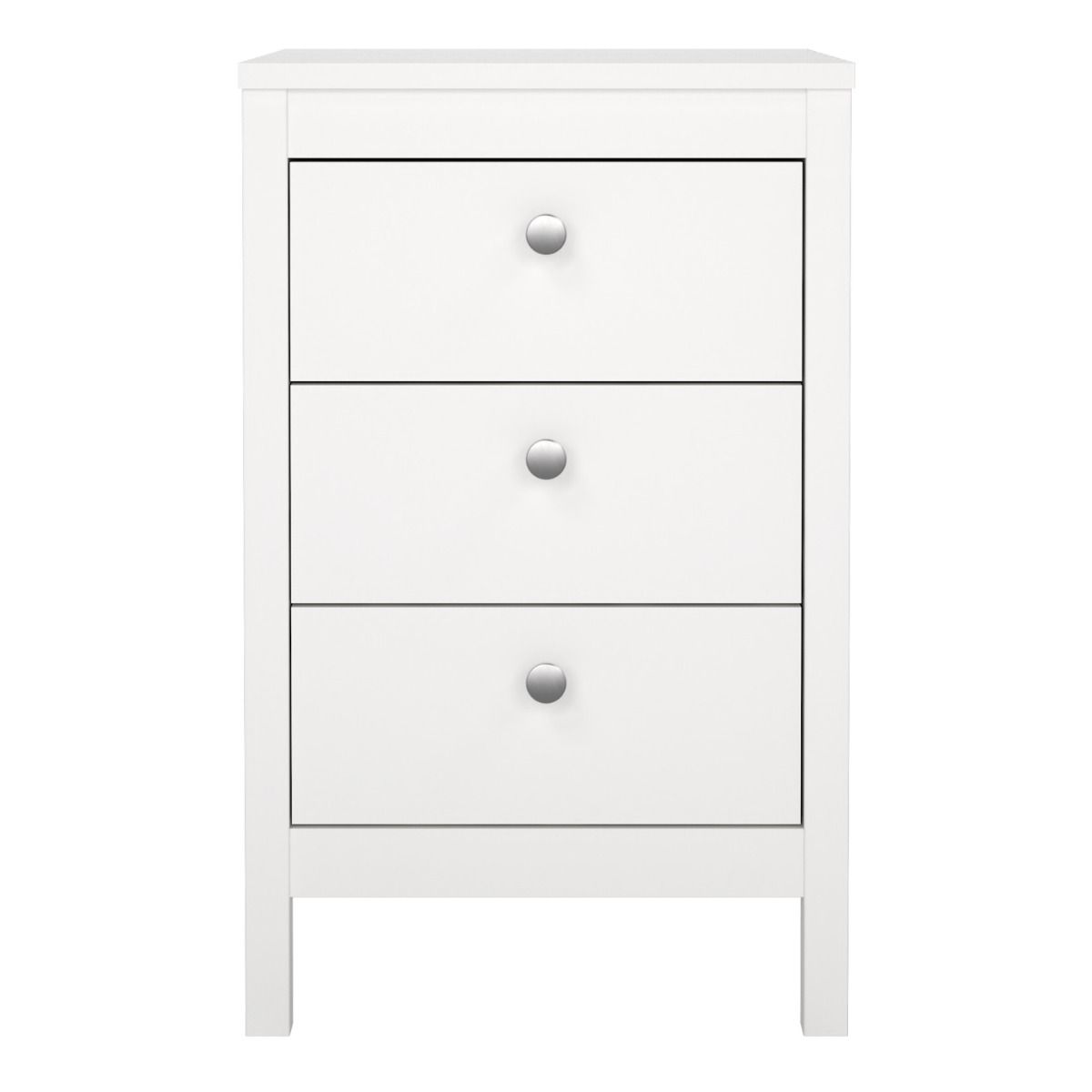 Wooden Bedside Cabinet With 3 Drawers - Madrid