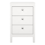 Wooden Bedside Cabinet With 3 Drawers - Madrid