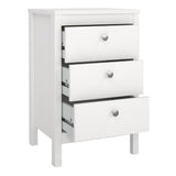 Wooden Bedside Cabinet With 3 Drawers - Madrid