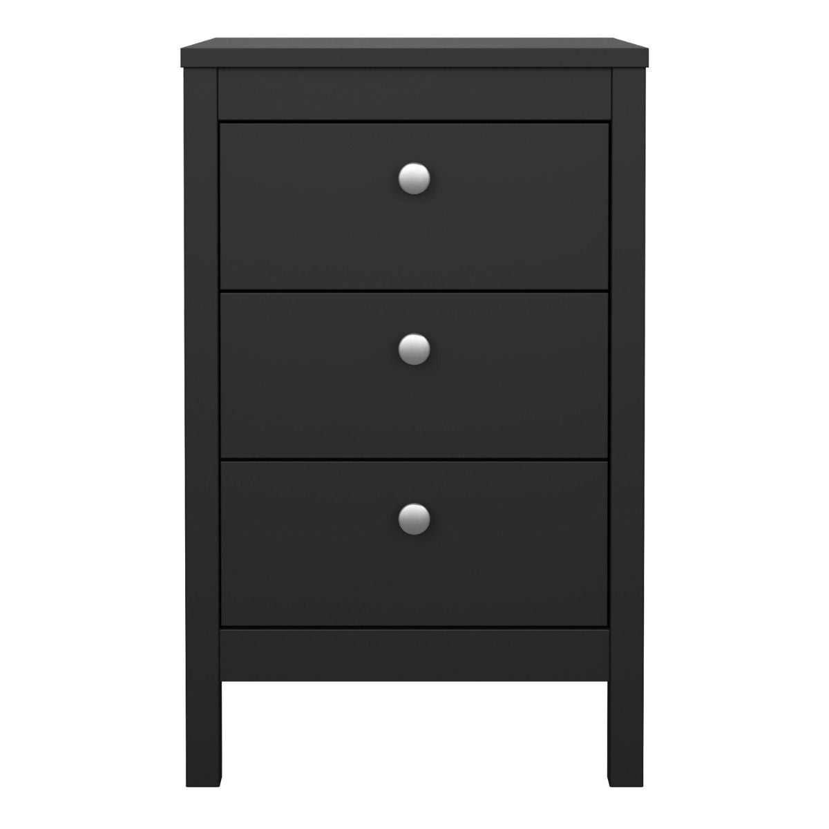 Wooden Bedside Cabinet With 3 Drawers - Madrid