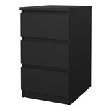 Wooden Bedside Cabinet With 3 Drawers - Naia