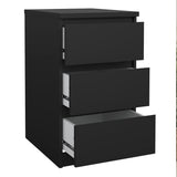 Wooden Bedside Cabinet With 3 Drawers - Naia