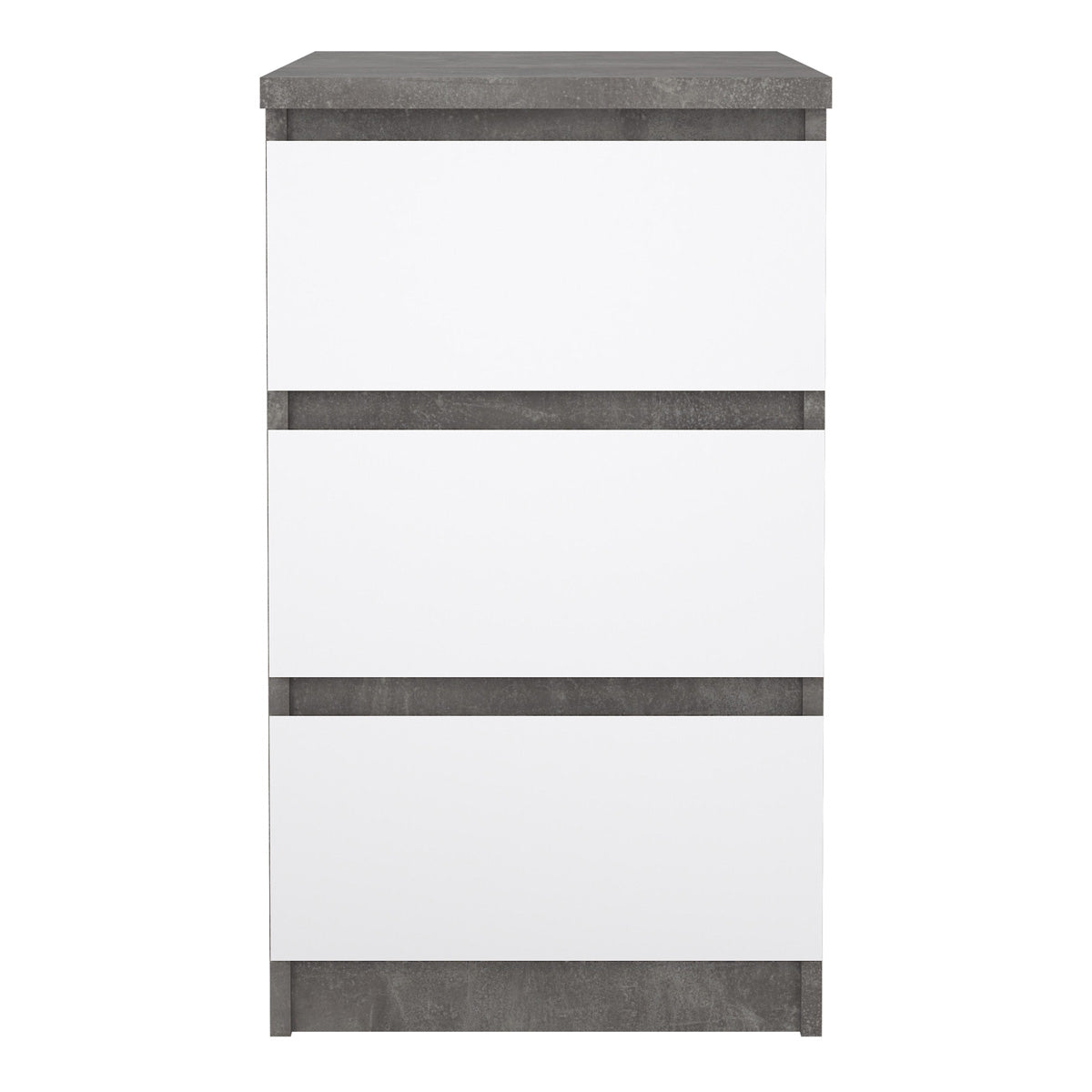 Wooden Bedside Cabinet With 3 Drawers - Naia