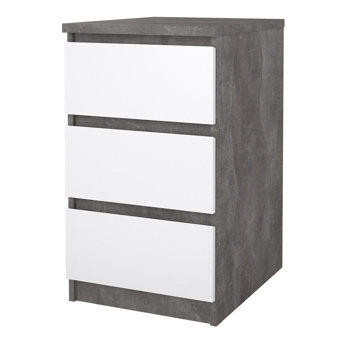 Wooden Bedside Cabinet With 3 Drawers - Naia