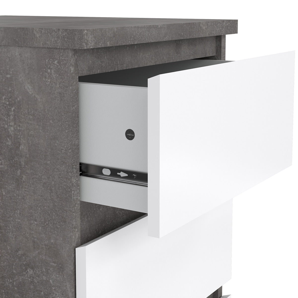 Wooden Bedside Cabinet With 3 Drawers - Naia
