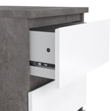 Wooden Bedside Cabinet With 3 Drawers - Naia