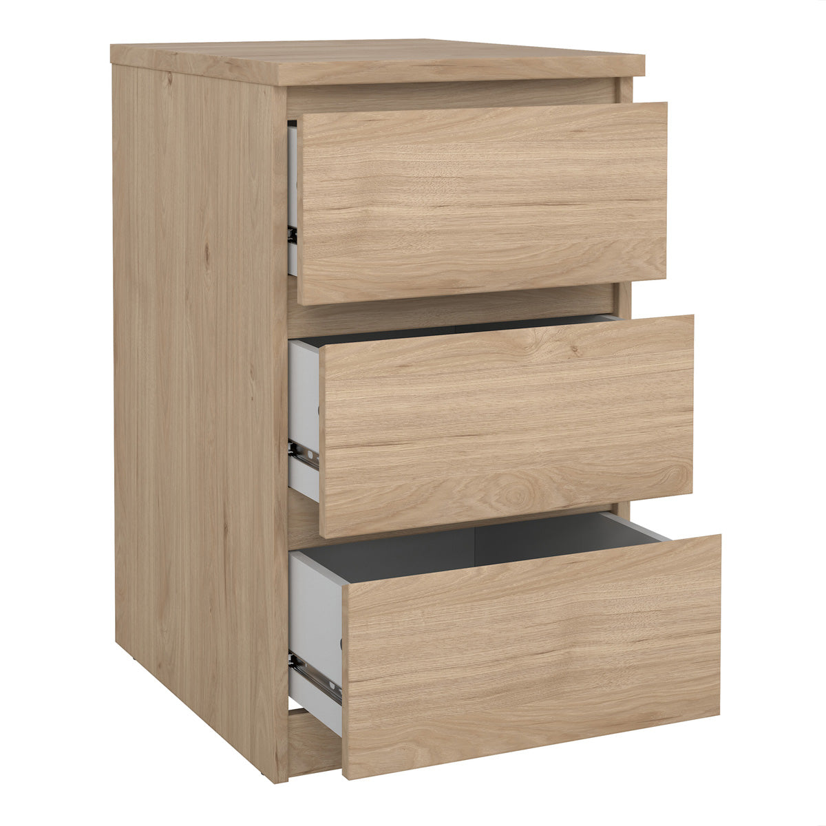 Wooden Bedside Cabinet With 3 Drawers - Naia