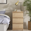 Wooden Bedside Cabinet With 3 Drawers - Naia