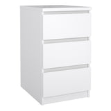 Wooden Bedside Cabinet With 3 Drawers - Naia