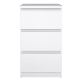 Wooden Bedside Cabinet With 3 Drawers - Naia