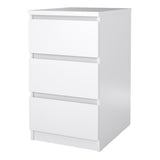 Wooden Bedside Cabinet With 3 Drawers - Naia